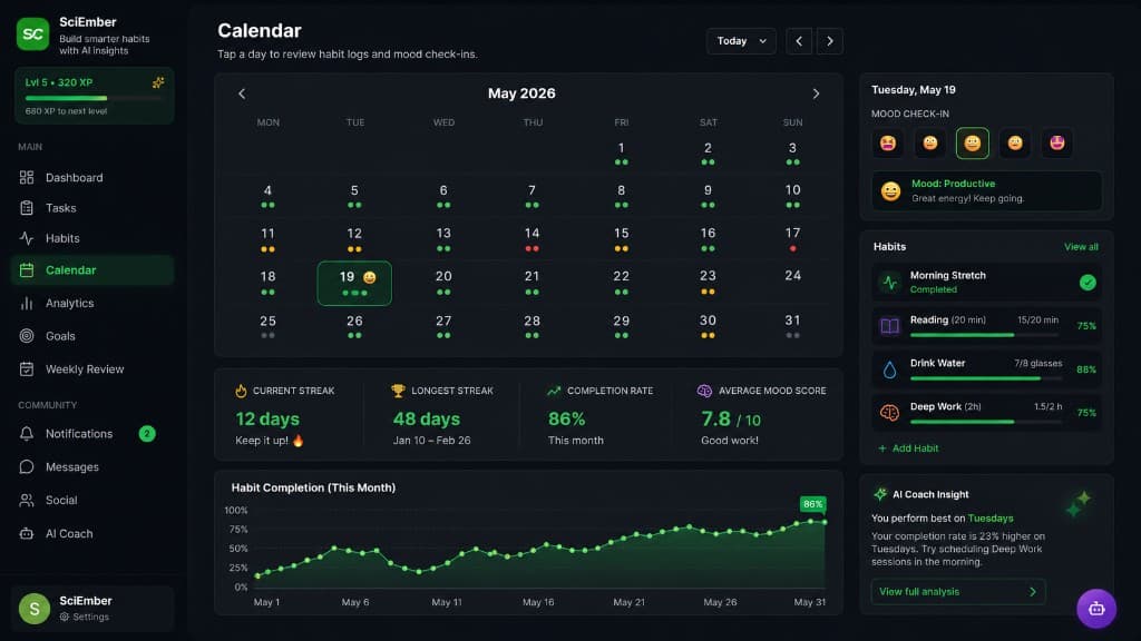 Sciember Calendar screenshot